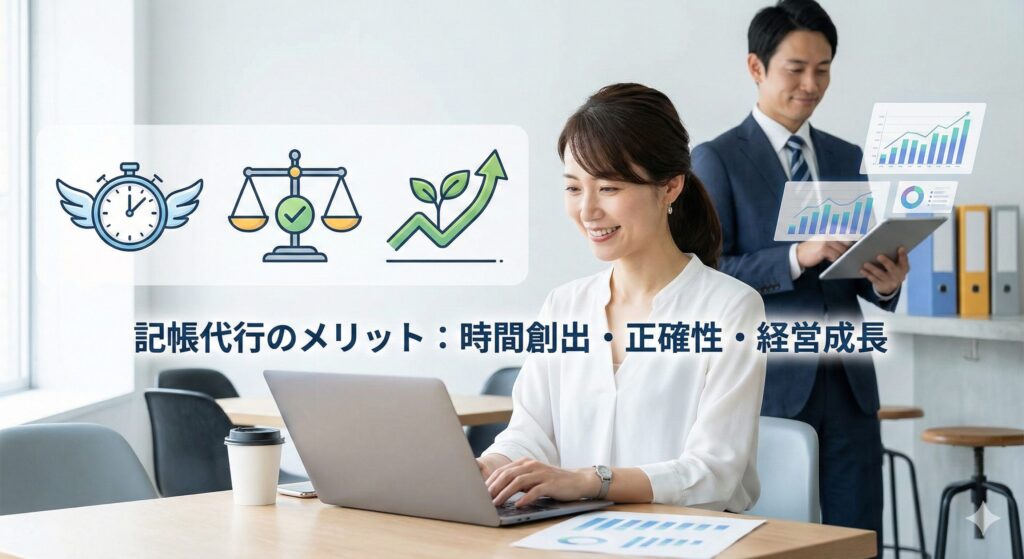 専門家チームに委託する5大メリットと「記帳代行」との違い