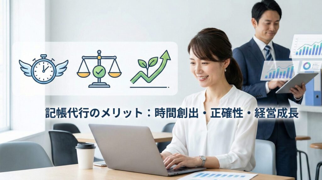 専門家チームに委託する５大メリットと「記帳代行」との違い