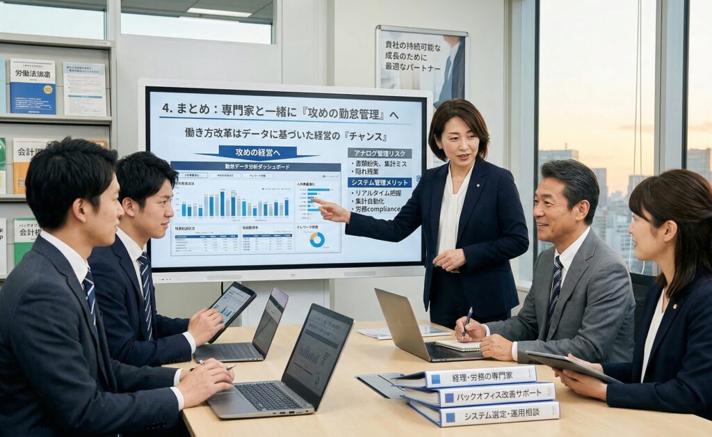 専門家と一緒に「攻めの勤怠管理」へ